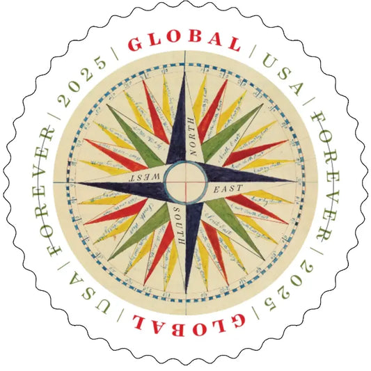 2025 USa Forever Global1794 Compass Rose Stamps