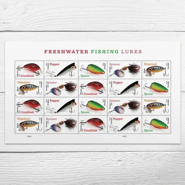 2025 USa Forever Freshwater Fishing Lures Stamps