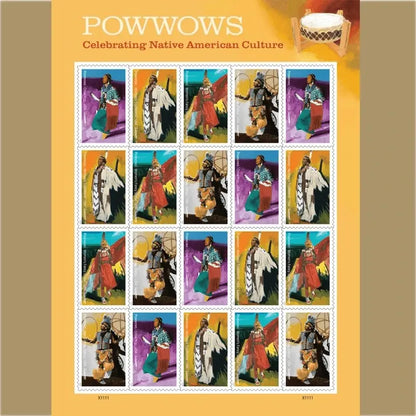 2025 USa Forever Powwows Celebrating Native AmericanCulture Stamps