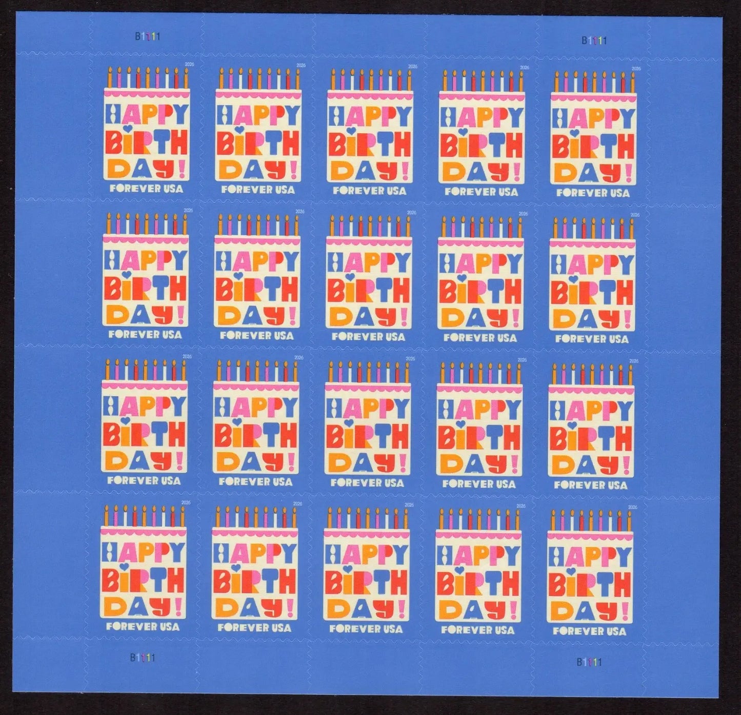 2026 US Happy Birthday Stamps