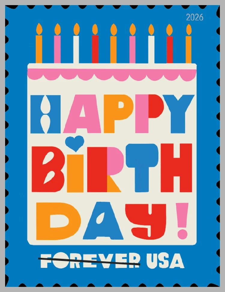 2026 US Happy Birthday Stamps