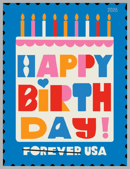 2026 US Happy Birthday Stamps