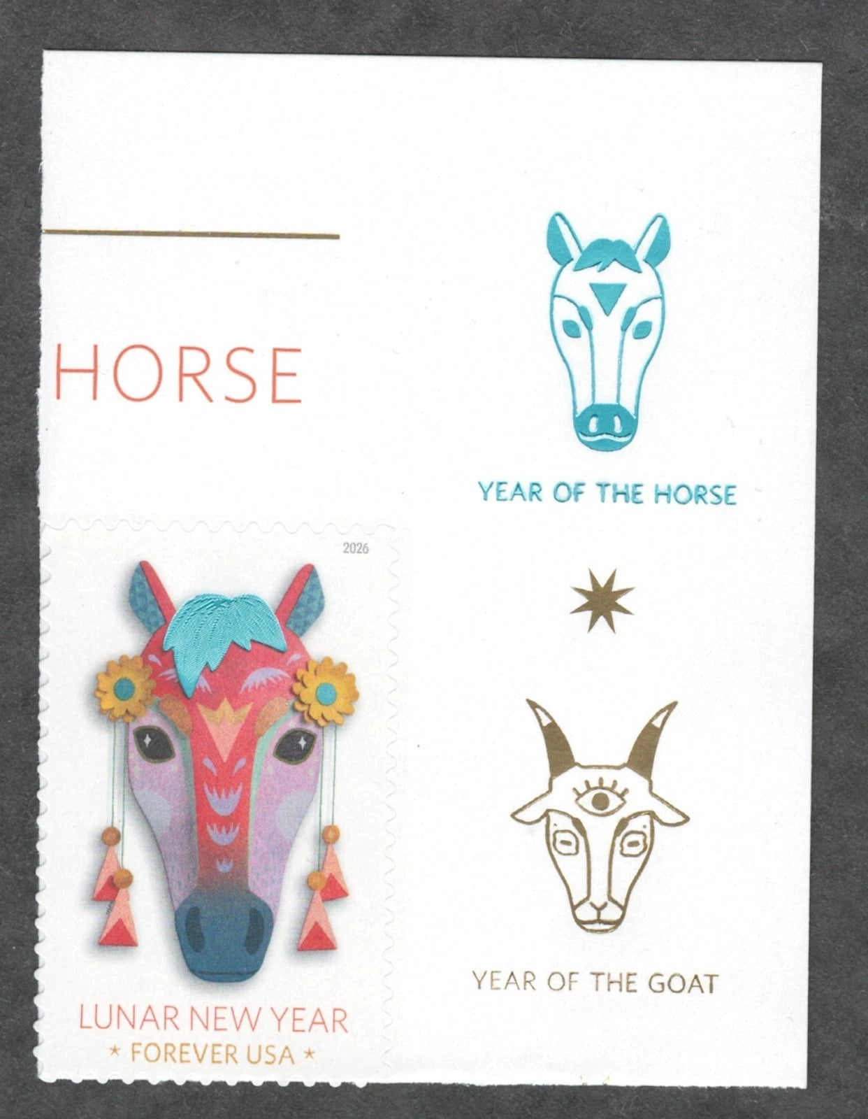 2026 Lunar New Year of the Horse Forever Stamps