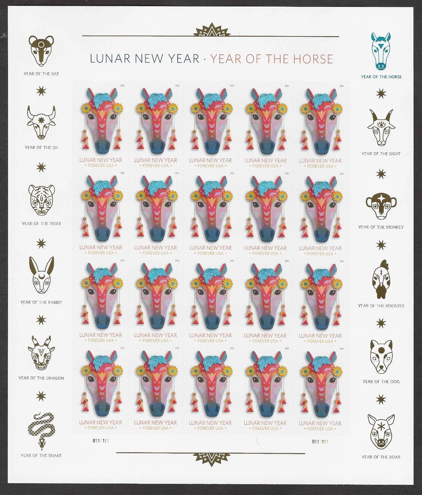 2026 Lunar New Year of the Horse Forever Stamps