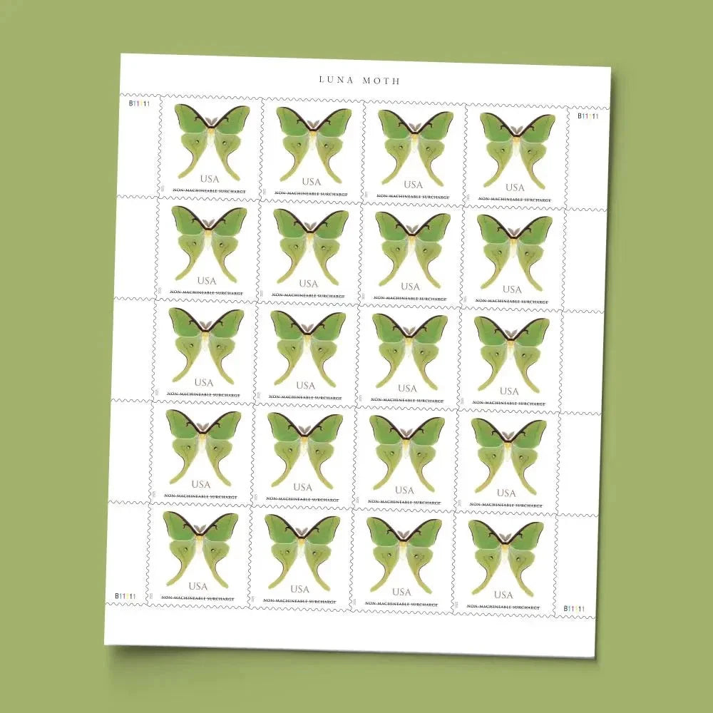 2025 Luna Moth Nonmachineable Surcharge stamps