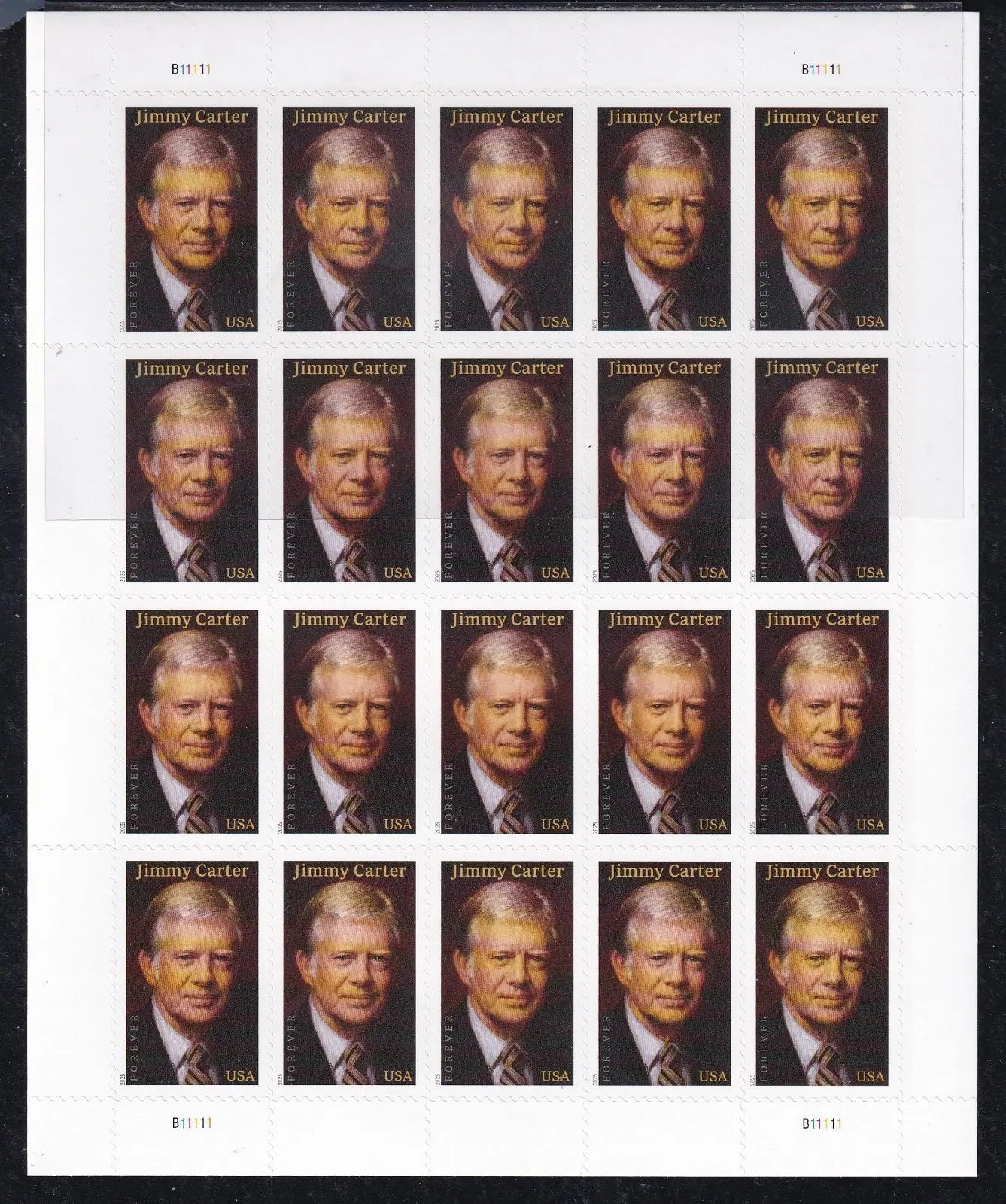 2025 USa Forever Jimmy Carter Stamps